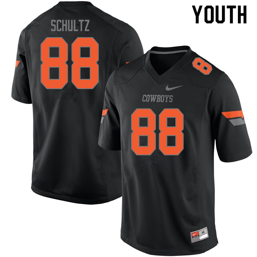 Youth #88 Jake Schultz Oklahoma State Cowboys College Football Jerseys Sale-Black - Click Image to Close